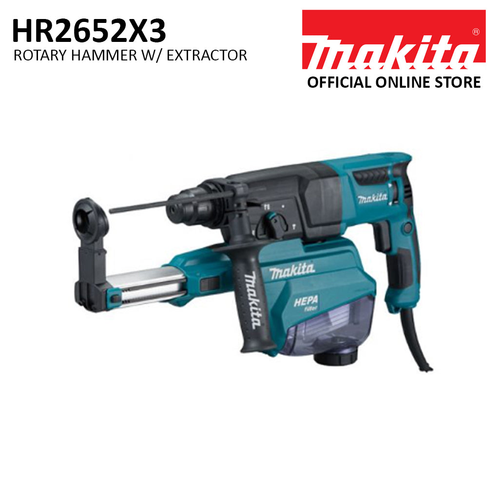 Makita HR2652X3 Rotary Hammer W/ Extractor (26MM)