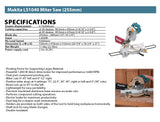 Makita LS1040 Miter Saw (255MM)