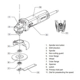 Devon 2828-9-100BElectric Angle Grinder