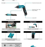 Makita DF001DW Cordless Screwdriver Kit (3.6V)