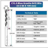 Bosch CYL-5 Blue Granite Drill Bit - Extra Durable & Wear-Resistant (5 - 8mm)