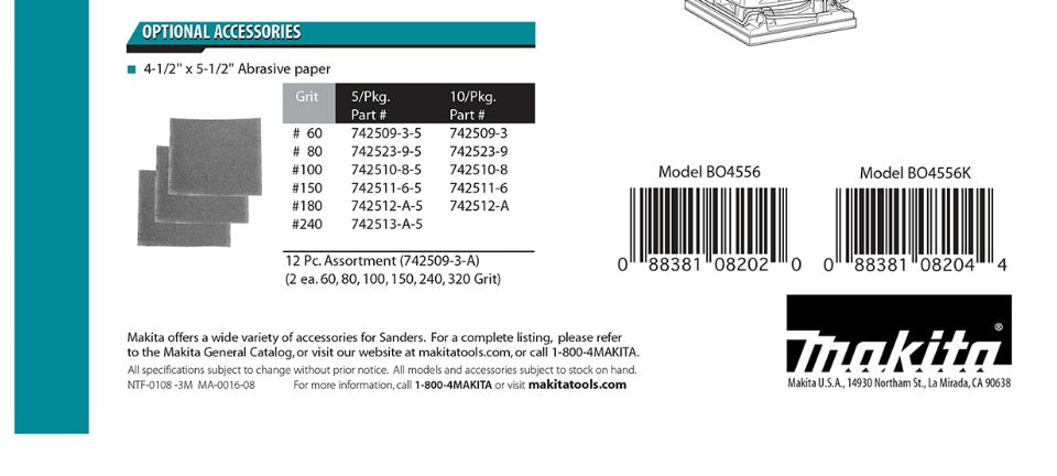 Makita BO4556 Finishing Sander