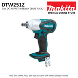 Makita DTW251Z 18V Cordless Impact Wrench (Bare Tool) ½”