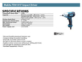 Makita TD0101F Impact Driver