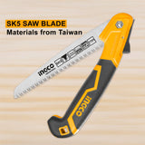 INGCO 7 Folding Saw with Triple Teeth and Hand Protection Function HFSW1808