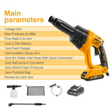 INGCO P20S Cordless Lithium-Ion Pressure Washer with 6-pattern spray gun, battery and charger included CPWLI20082