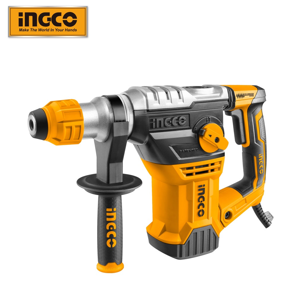 INGCO Rotary Hammer With 3 Drill Bits and 2 Chisels RH150068