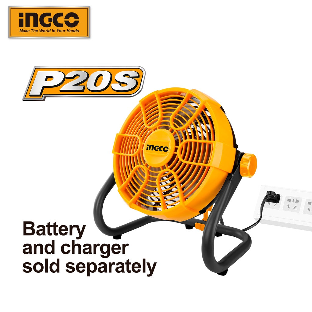 INGCO 360° Adjustable Lithium-Ion fan Dual-use CFALI2002