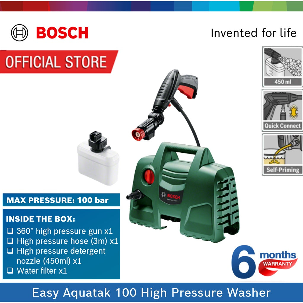 Bosch Easy Aquatak 100 High Pressure Washer 360 Degree | 6 Months Local Warranty