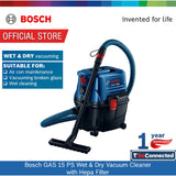 Bosch GAS 15 PS Wet & Dry Vacuum Cleaner with HEPA filter