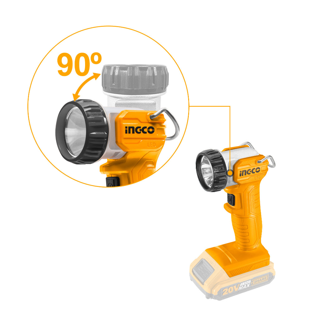 INGCO 20V Lithium-ion Work Lamp (Bare Unit) CWLI2038