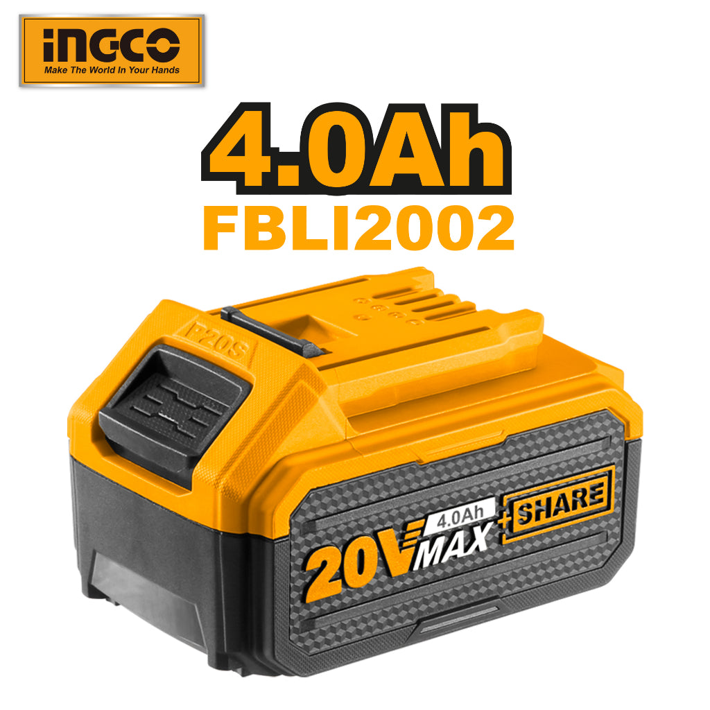 INGCO Tools 20V 5.0Ah Lithium-Ion Battery Pack FBLI2003/ FBLI2002/FBLI2001 for P20S Power Tools