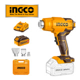 INGCO 20V Lithium-Ion Heat Gun HGLI20025 with 4.0Ah Battery and Charger (Old Version & New Version were send randomly)