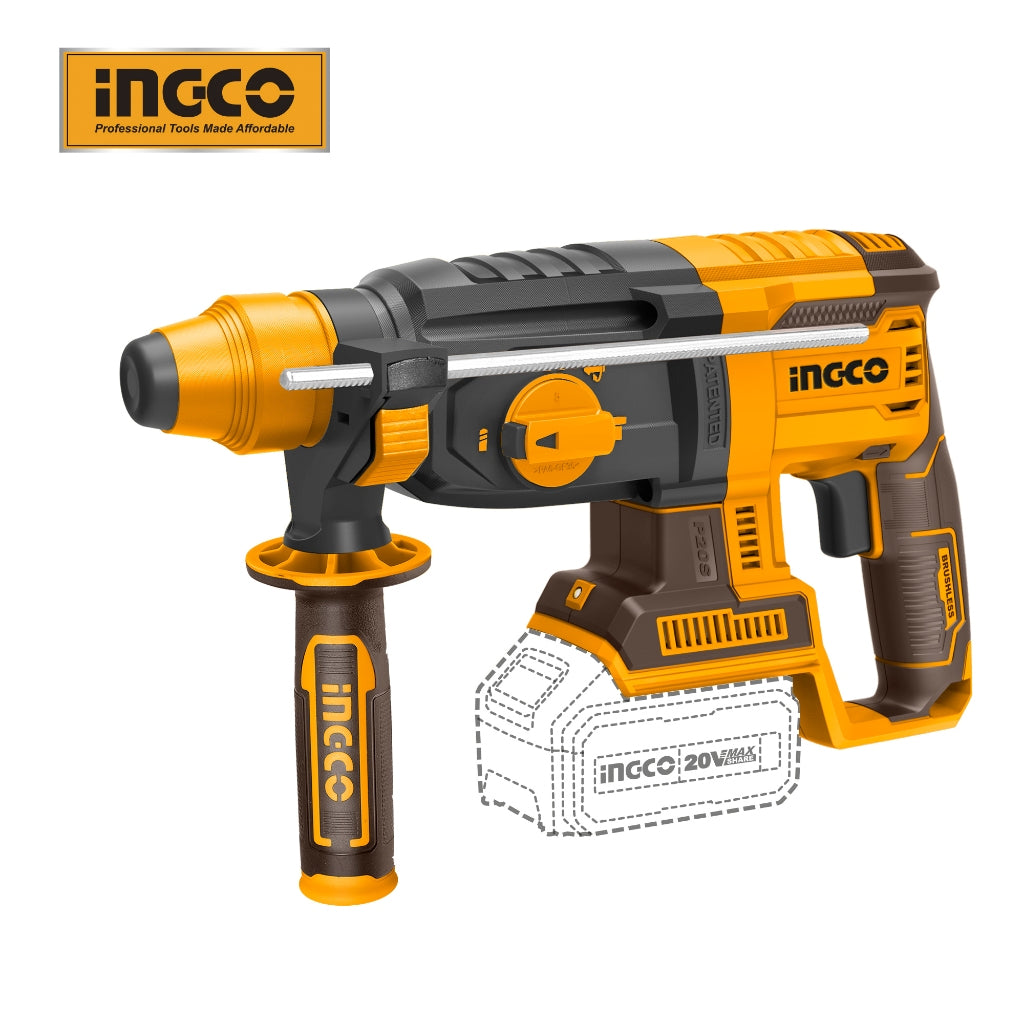 INGCO 20V Lithium-Ion Rotary Hammer Drill CRHLI20228  (Bare Unit)