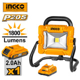 INGCO 20V Lithium-ion Portable Lamp CWLI20258 with Battery and Charger