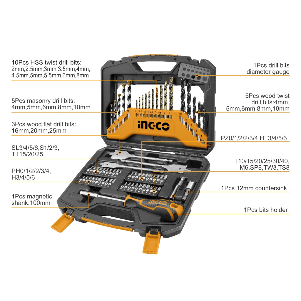 INGCO 67pcs Accessories Set HKTAC010671