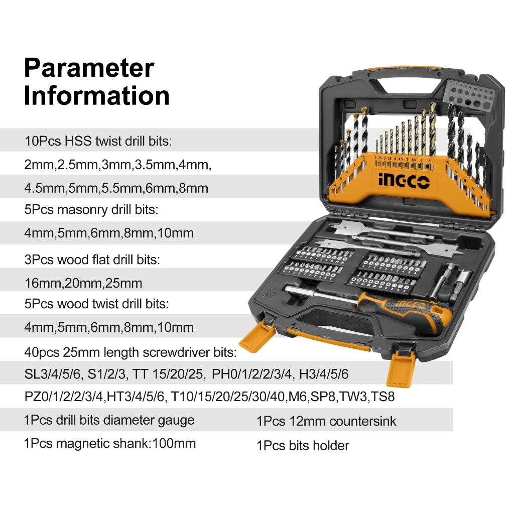INGCO 67pcs Accessories Set HKTAC010671