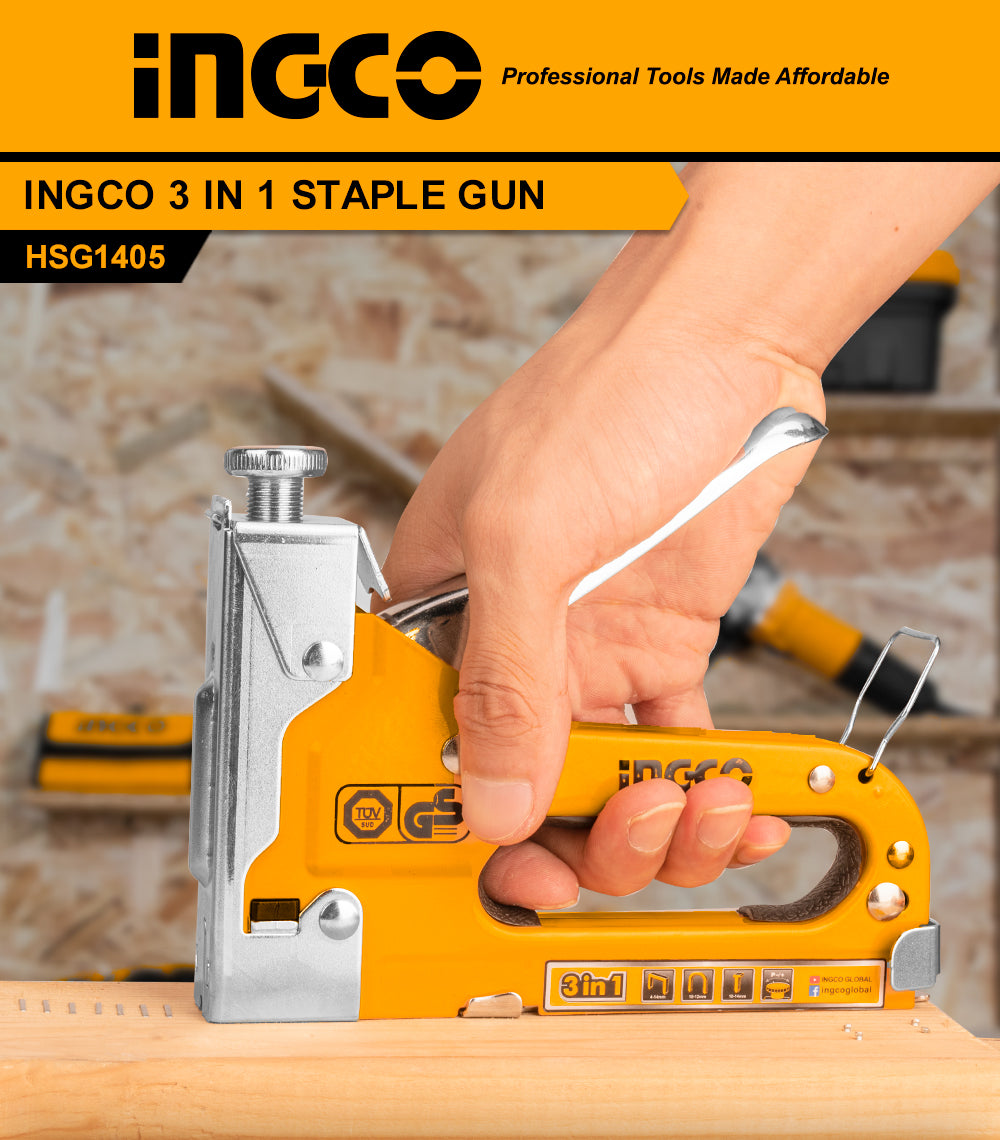 INGCO 3 in 1 Staple Gun HSG1405 with 600pcs Staples