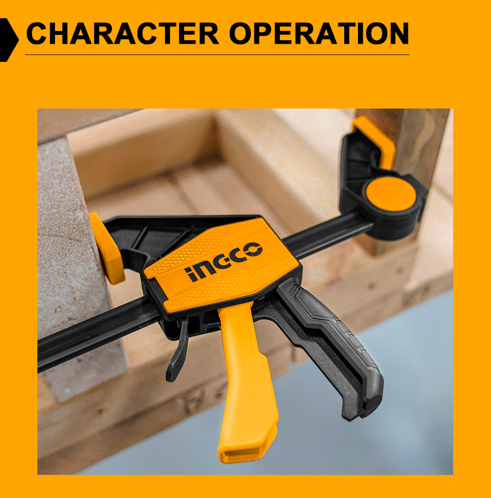 INGCO 6'' 12'' 18 '' Quick Bar Clamps HQBC01601, HQBC01602, HQBC01603